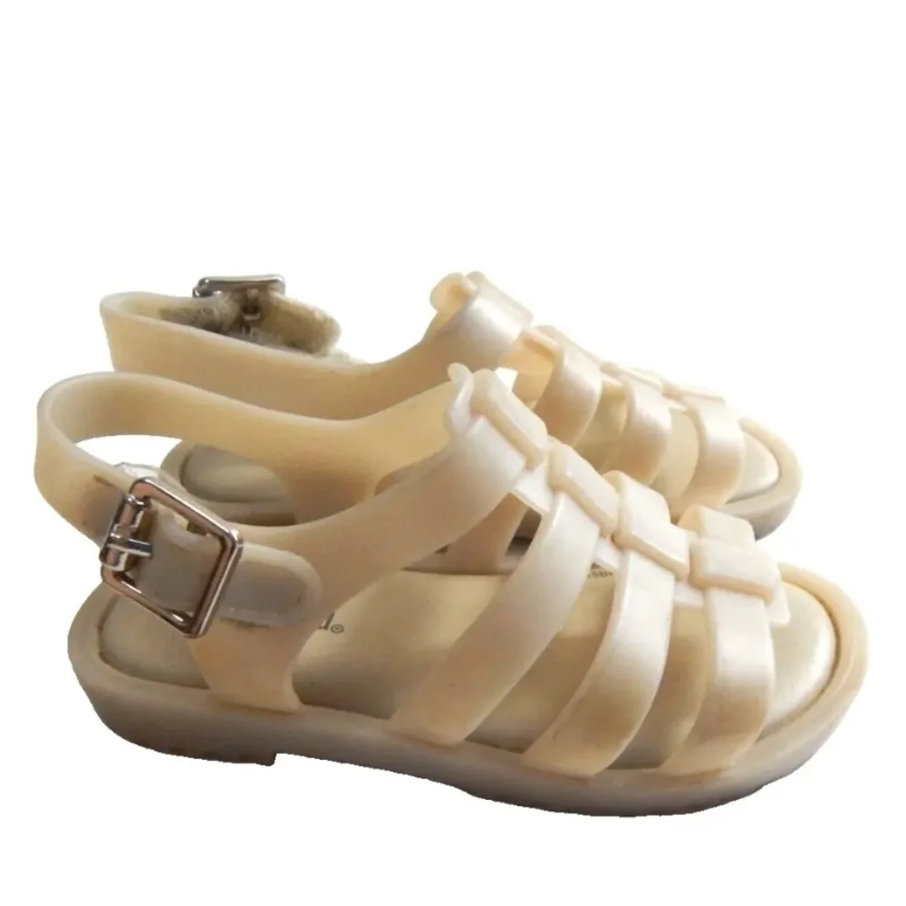 Mini Melissa Ivory Open Toe Jelly Sandals